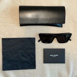 Saint Laurent Black Cat Eye Sunglasses